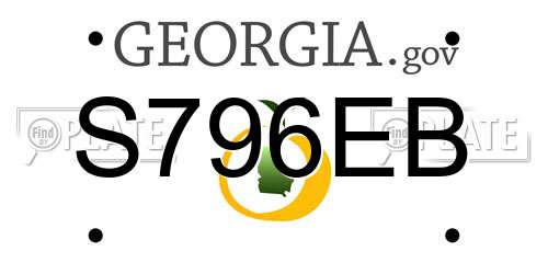 S796EB Georgia License Plate