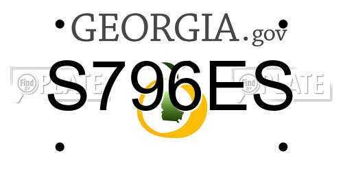 S796ES Georgia License Plate