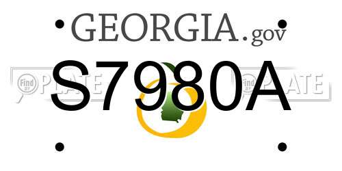 S7980A Georgia License Plate