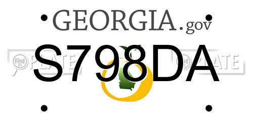S798DA Georgia License Plate
