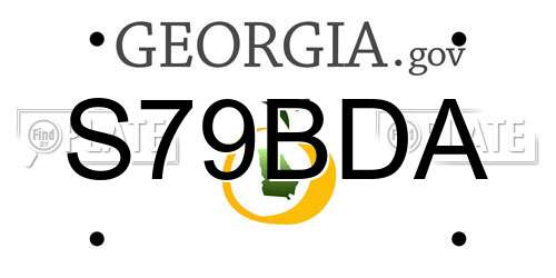 S79BDA Georgia License Plate