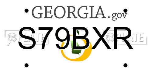 S79BXR Georgia License Plate
