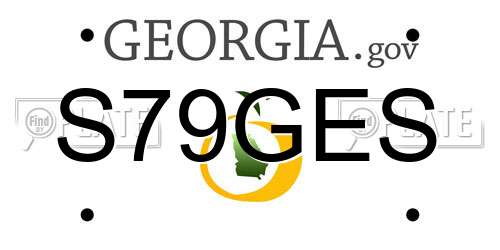 S79GES Georgia License Plate