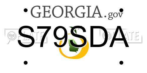 S79SDA Georgia License Plate