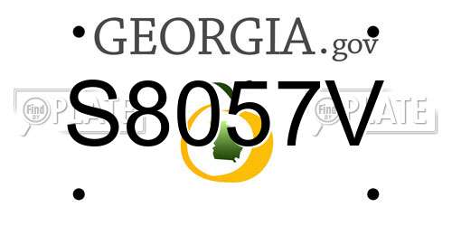 S8057V Georgia License Plate