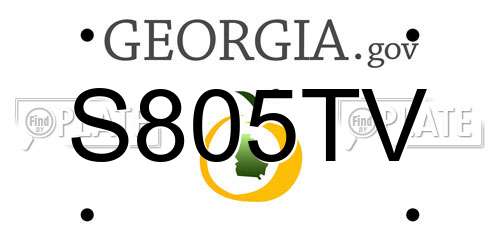 S805TV Georgia License Plate