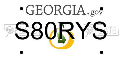 S80RYS Georgia License Plate