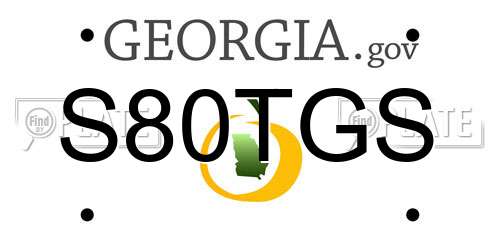 S80TGS Georgia License Plate