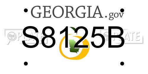 S8125B Georgia License Plate