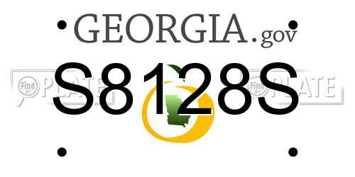S8128S Georgia License Plate