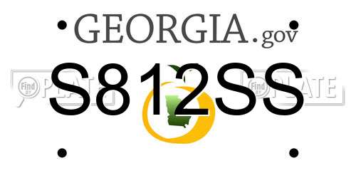 S812SS Georgia License Plate