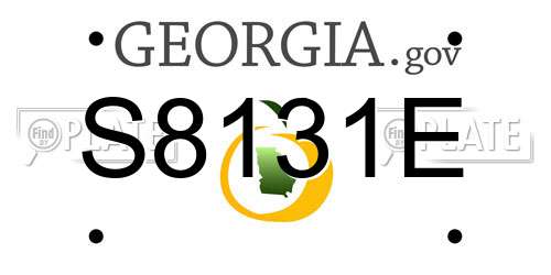 S8131E Georgia License Plate