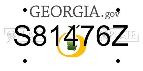 S81476Z Georgia License Plate