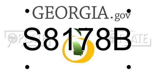 S8178B Georgia License Plate