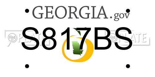 S817BS Georgia License Plate