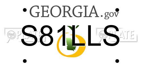 S81LLS Georgia License Plate