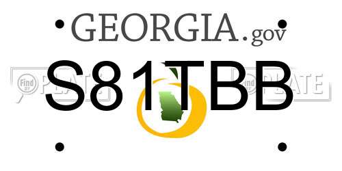 S81TBB Georgia License Plate