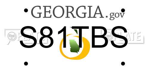 S81TBS Georgia License Plate
