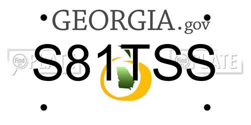 S81TSS Georgia License Plate