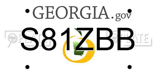 S81ZBB Georgia License Plate