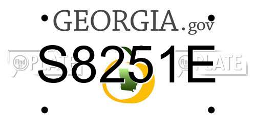 S8251E Georgia License Plate