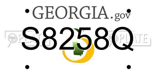 S8258Q Georgia License Plate