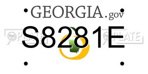 S8281E Georgia License Plate