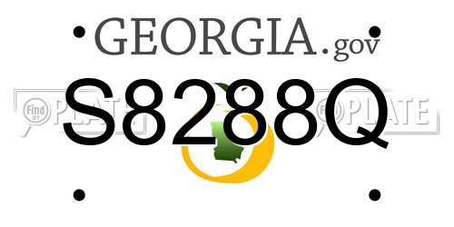 S8288Q Georgia License Plate