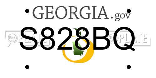 S828BQ Georgia License Plate