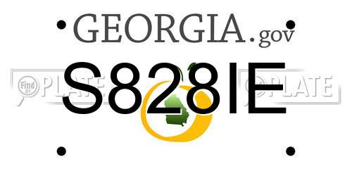 S828IE Georgia License Plate