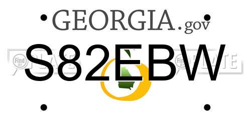 S82EBW Georgia License Plate
