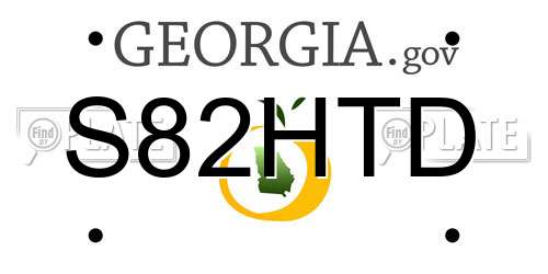 S82HTD Georgia License Plate