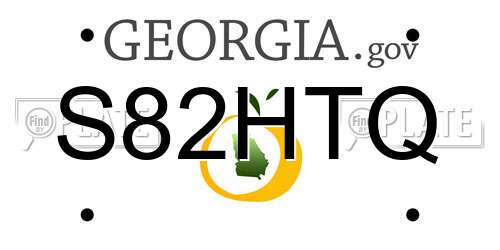 S82HTQ Georgia License Plate