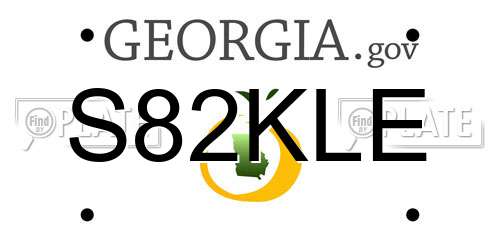 S82KLE Georgia License Plate