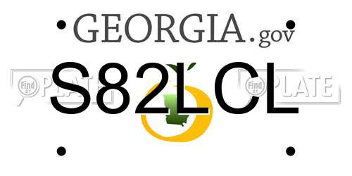S82LCL Georgia License Plate