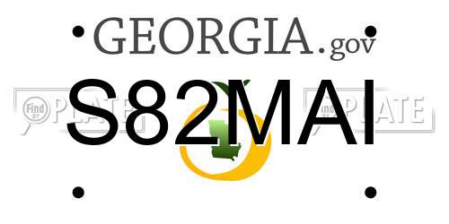 S82MAI Georgia License Plate