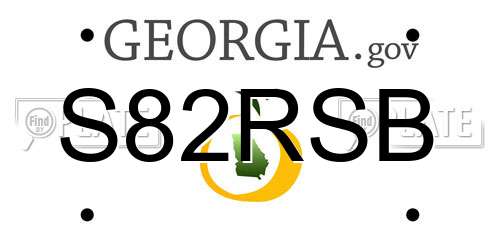 S82RSB Georgia License Plate
