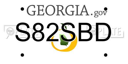 S82SBD Georgia License Plate