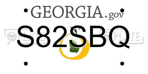S82SBQ Georgia License Plate