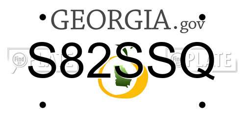 S82SSQ Georgia License Plate