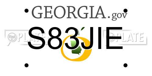 S83JIE Georgia License Plate