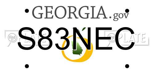 S83NEC Georgia License Plate