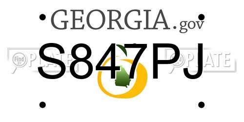 S847PJ Georgia License Plate