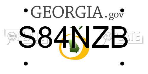 S84NZB Georgia License Plate
