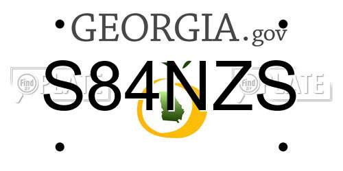 S84NZS Georgia License Plate