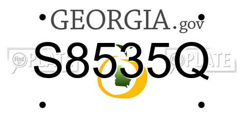 S8535Q Georgia License Plate