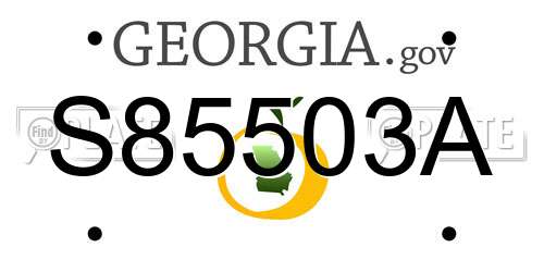 S85503A Georgia License Plate