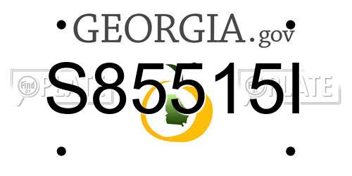 S85515I Georgia License Plate