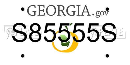 S85555S Georgia License Plate