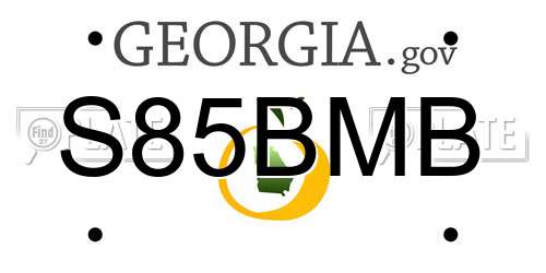 S85BMB Georgia License Plate